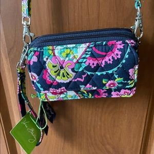 NWT Vera Bradley small crossbody bag/wristlet in petal paisley